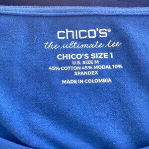 Chicos "Ultimate Tee" royal blue size 1